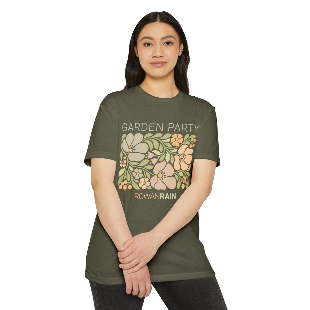 Peach and Green Garden Party Tee