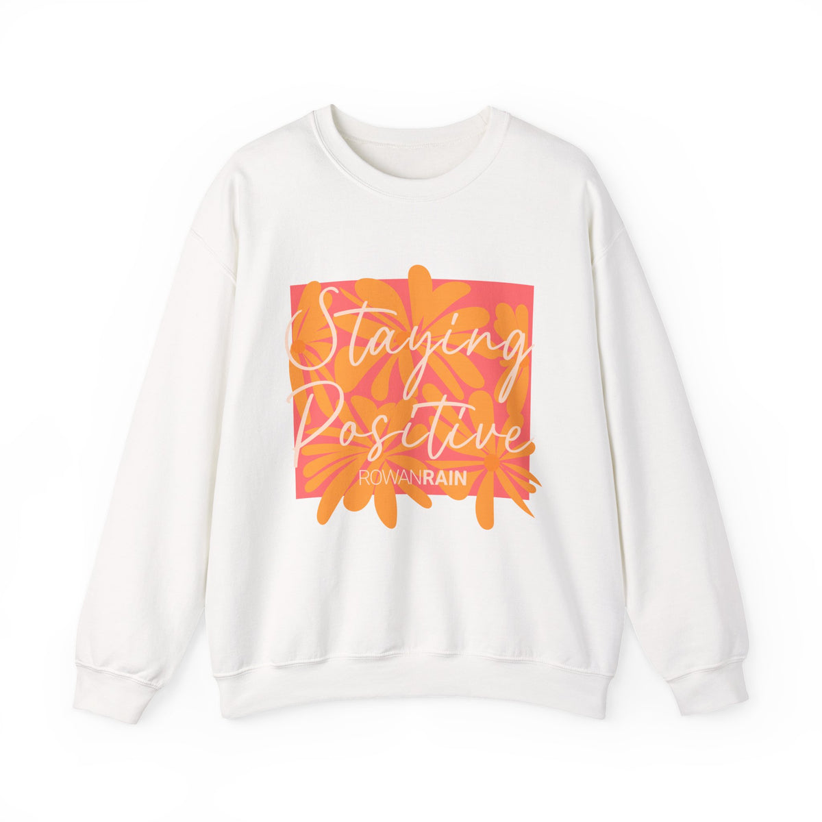 Pink and Orange Staying Positive Sweatshirt