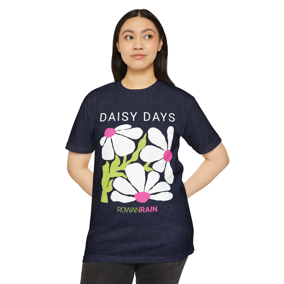 White, Pink, and Green Daisy Days Tee