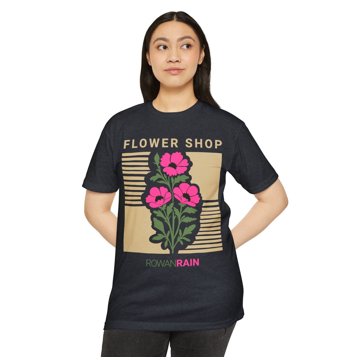 Pink, Green, and Gold Flower Shop Tee