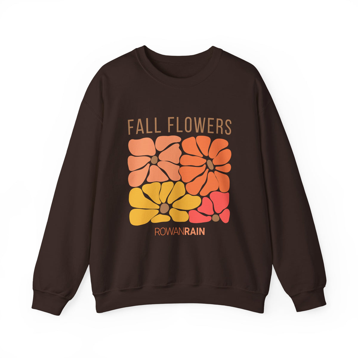 Orange, Gold, and Red Fall Flowers Sweatshirt