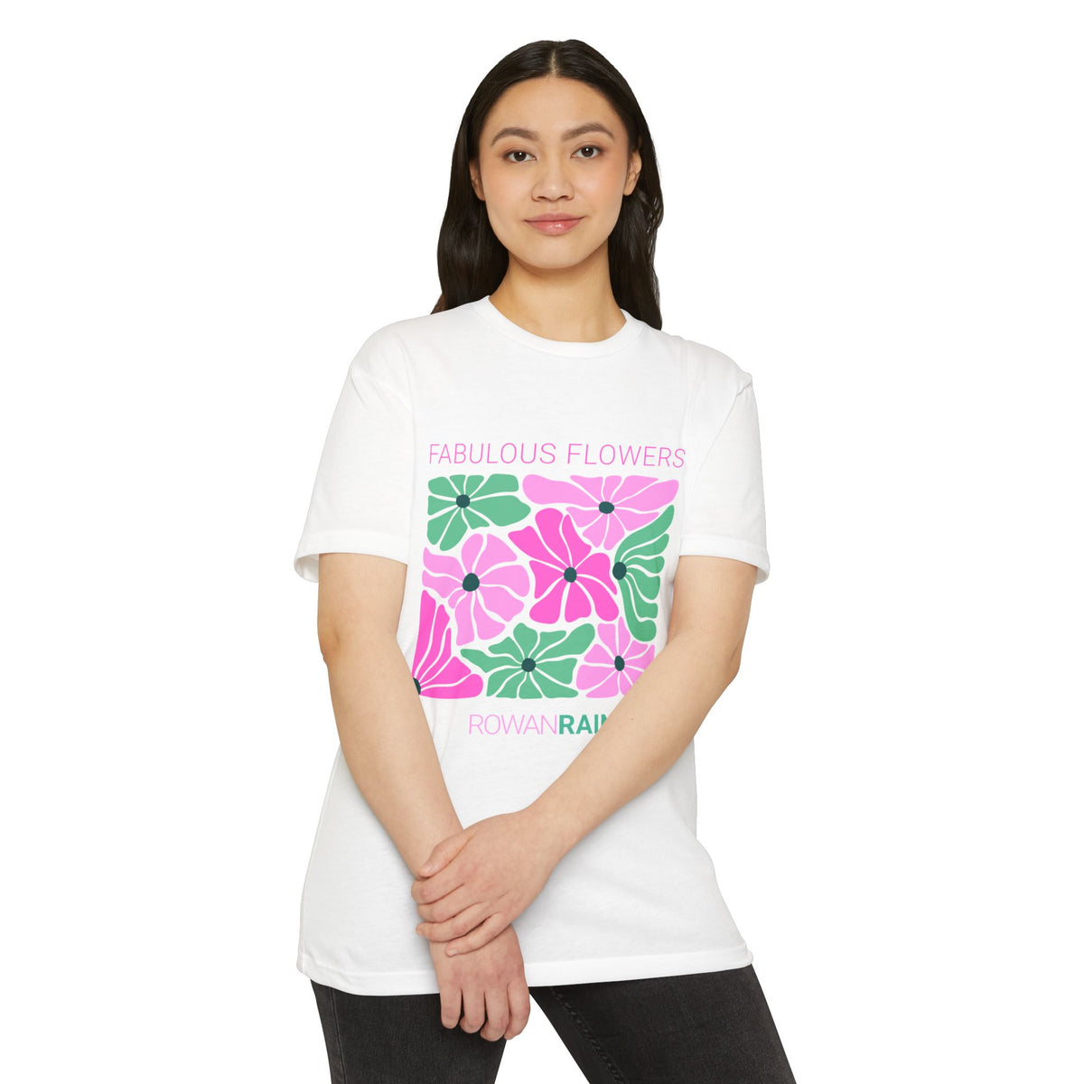 Pink and Green 8 Fabulous Flowers Tee
