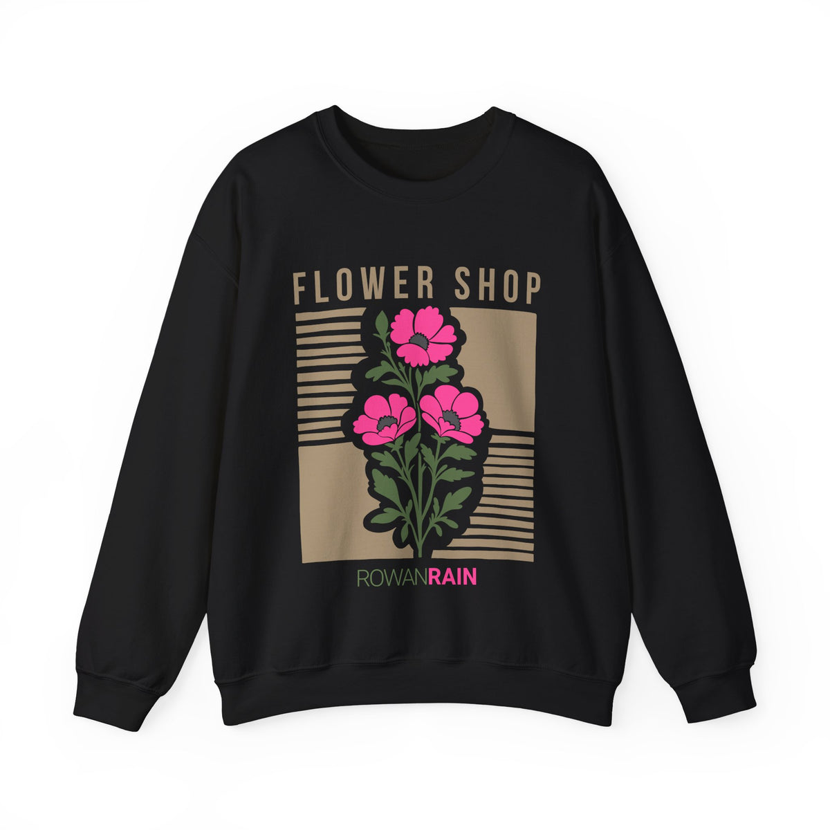 Pink, Green, and Gold Flower Shop Sweatshirt