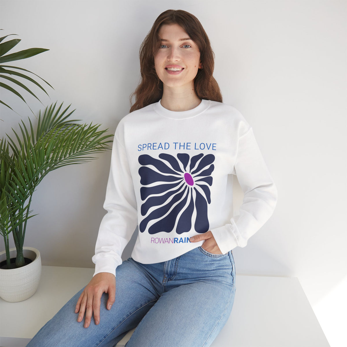 Blue and Purple Spread the Love Sweatshirt