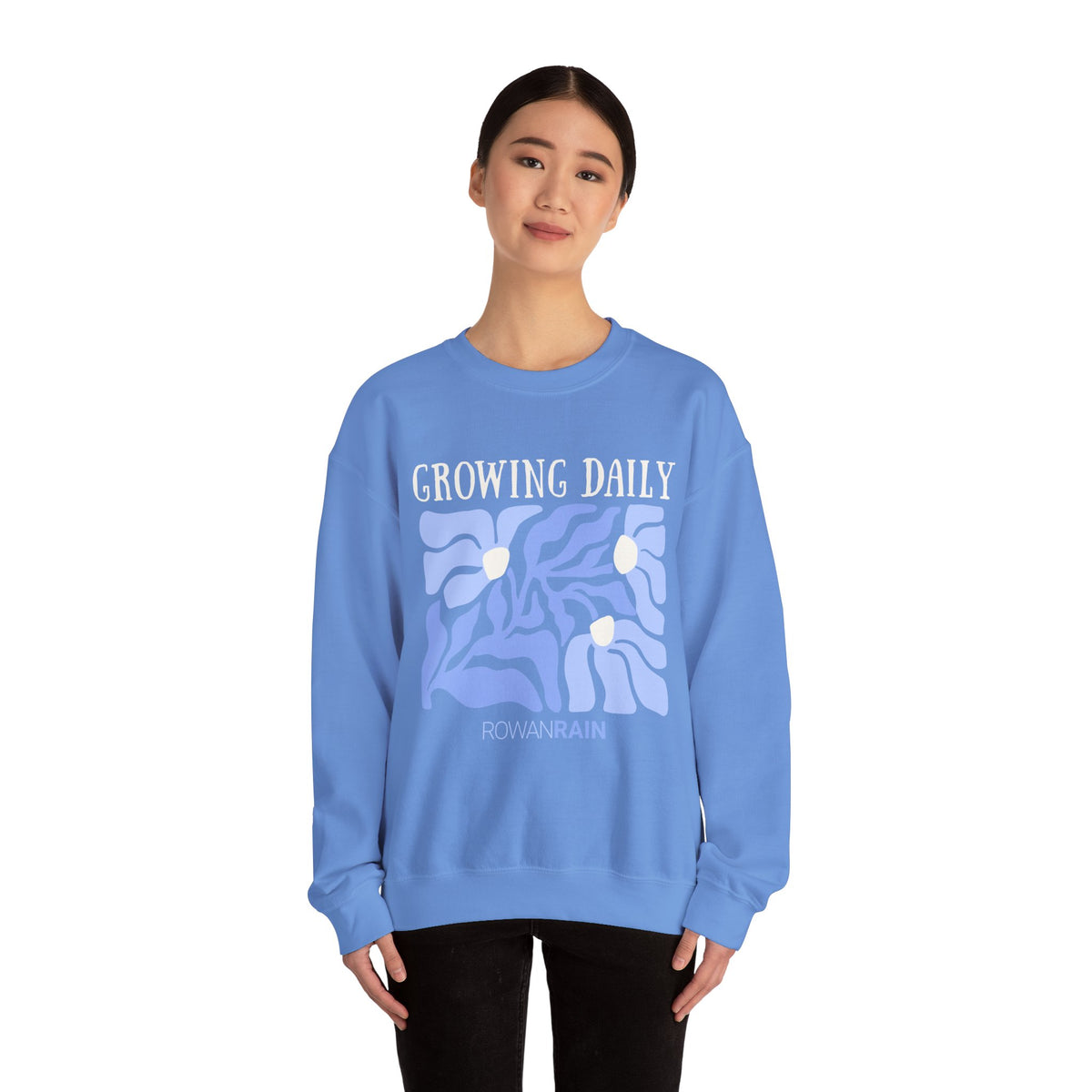 Pastel Blue and Off-White Growing Daily Sweatshirt