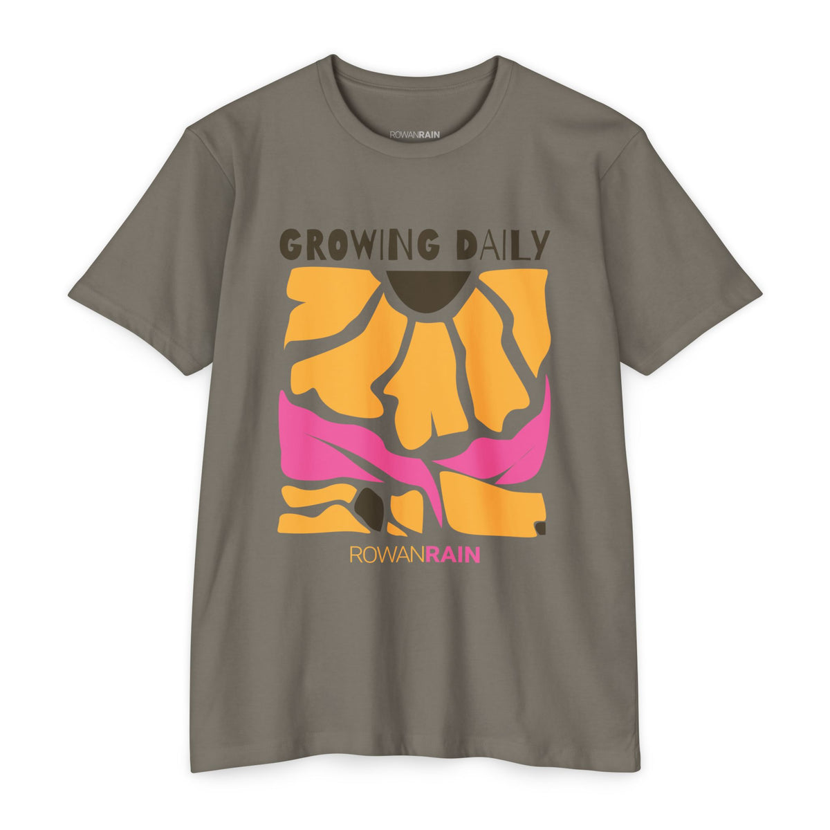 Pink and Yellow Growing Daily Sunflower Tee