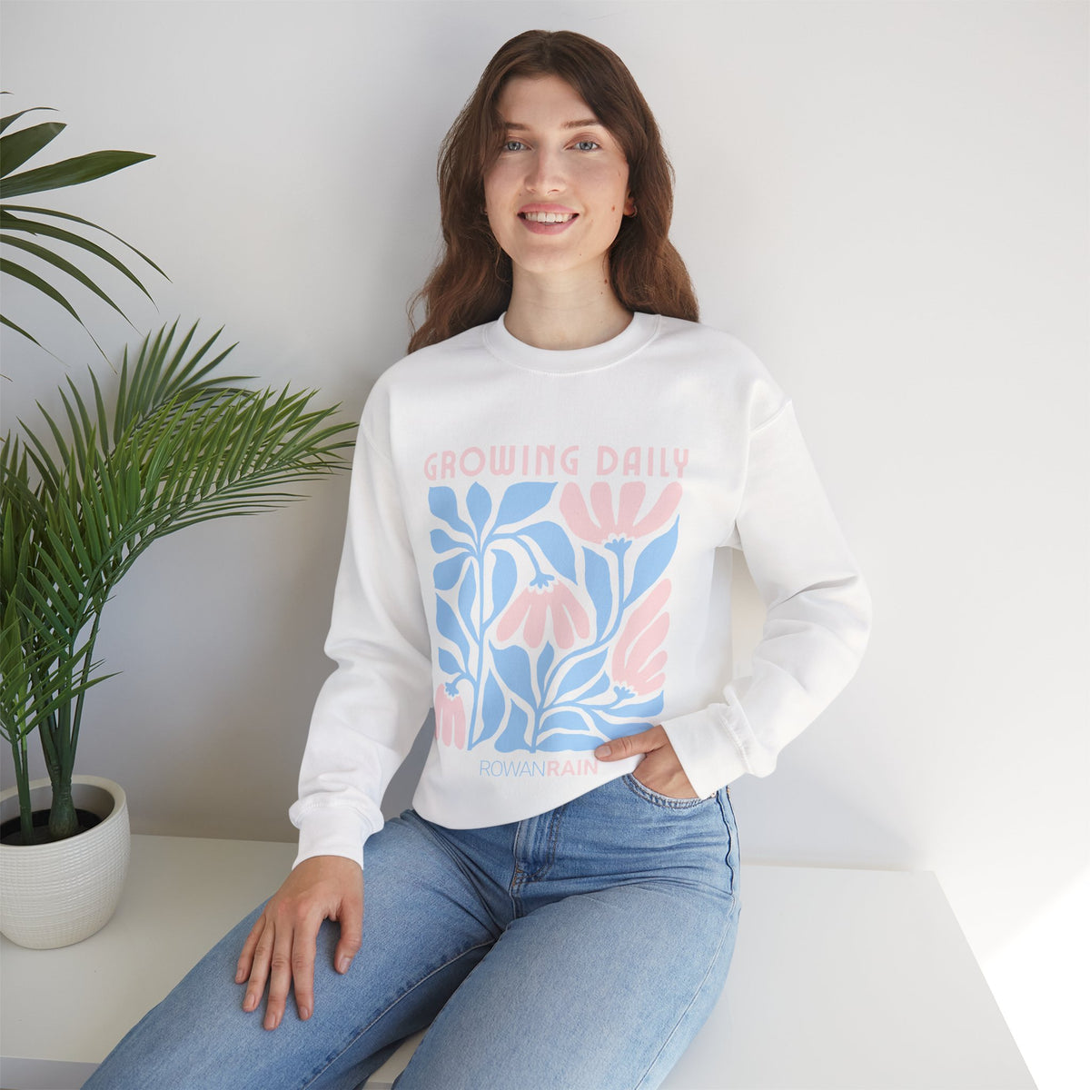 Light Pink and Blue Growing Daily Sweatshirt