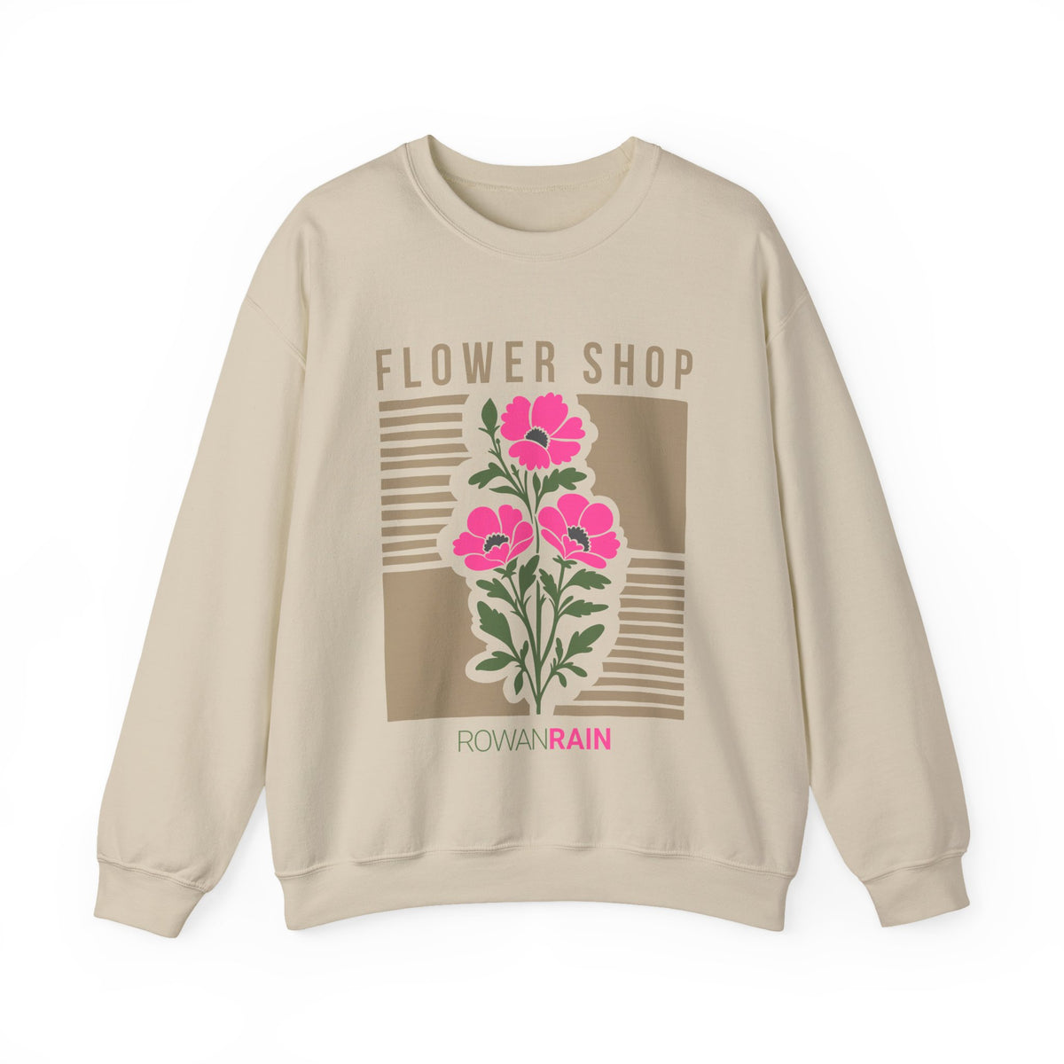 Pink, Green, and Gold Flower Shop Sweatshirt