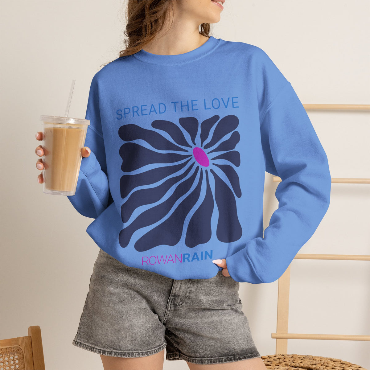 Blue and Purple Spread the Love Sweatshirt