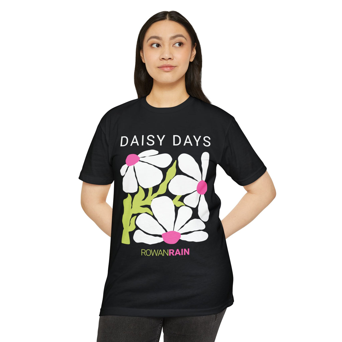 White, Pink, and Green Daisy Days Tee