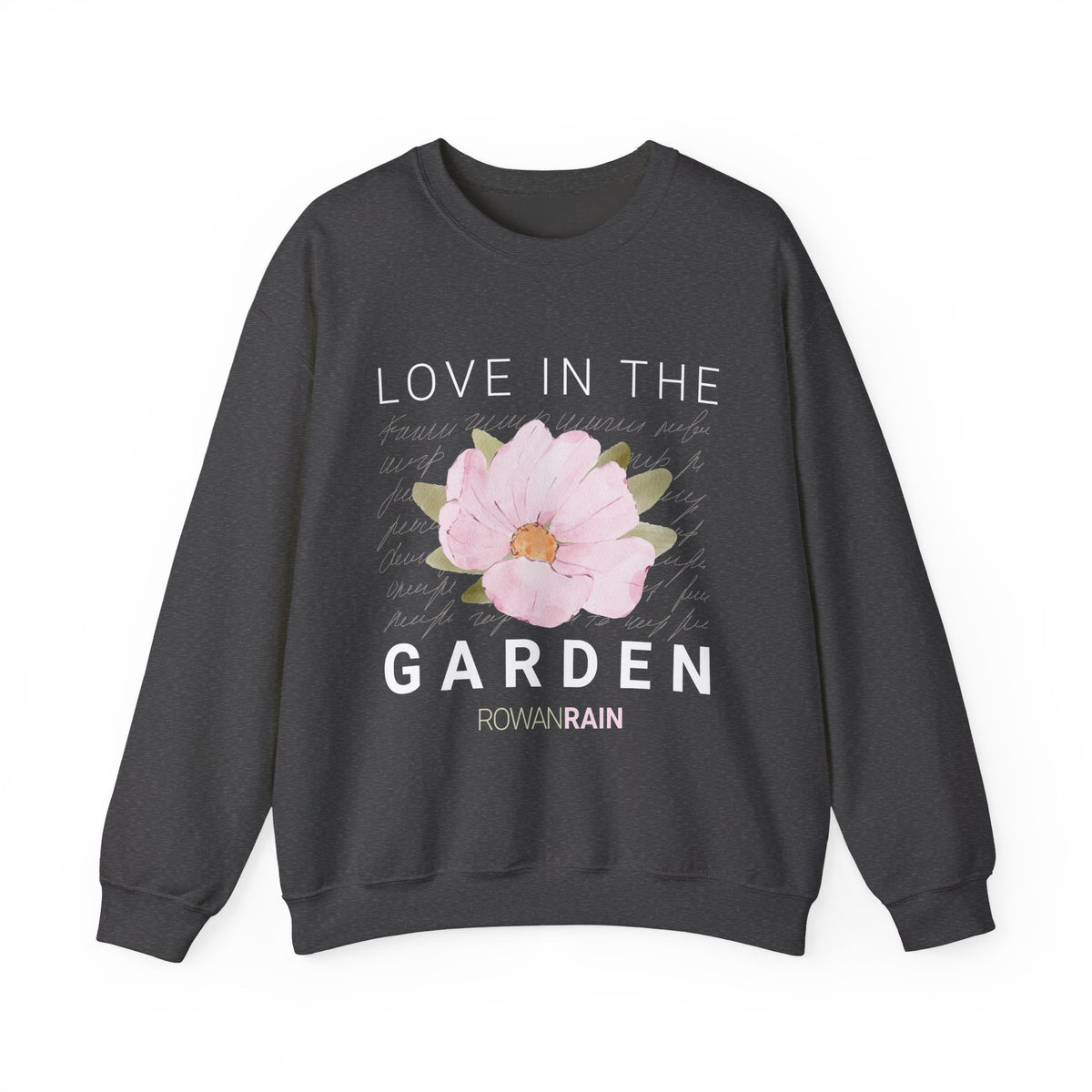 Pink, Green, and White Love In the Garden Sweatshirt