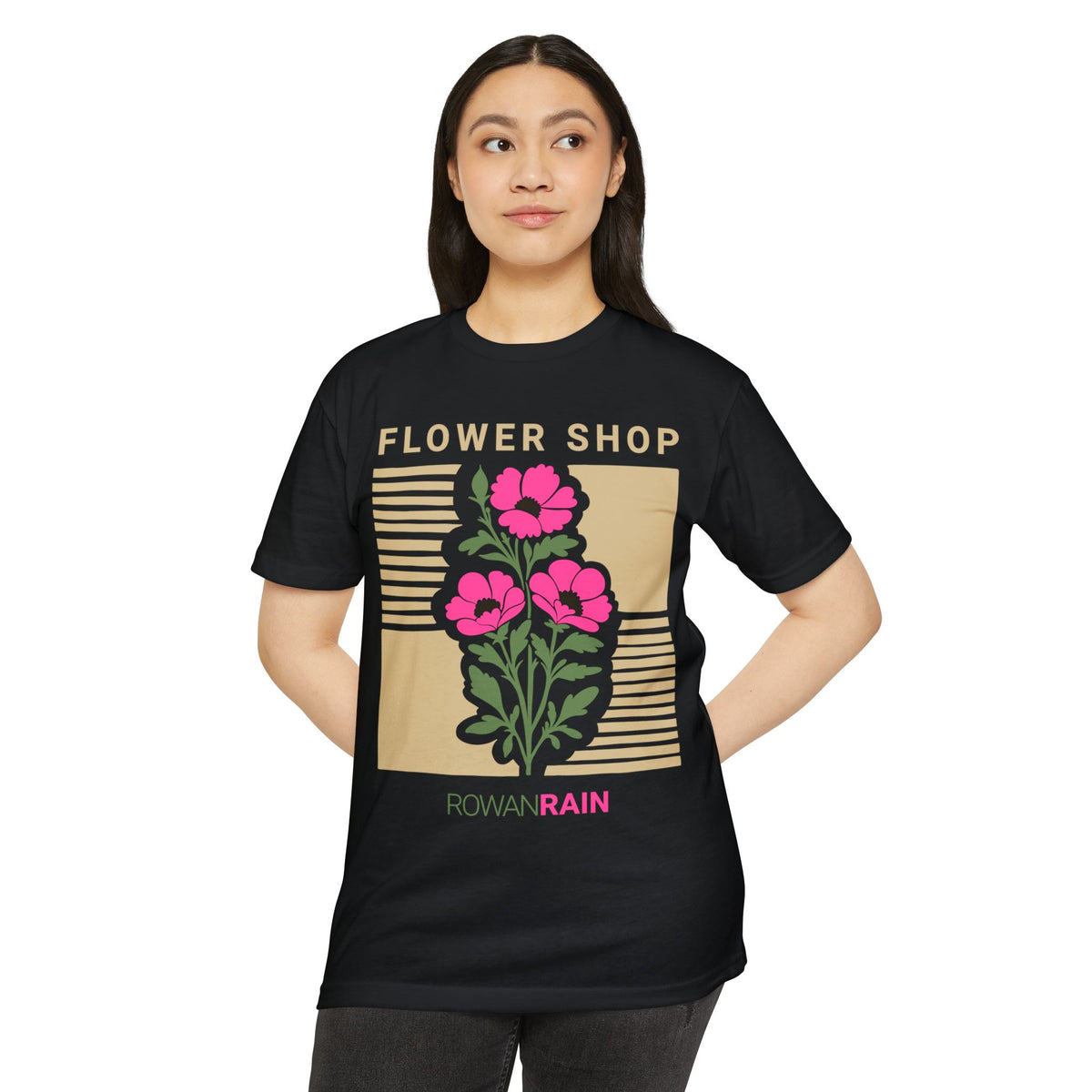 Pink, Green, and Gold Flower Shop Tee