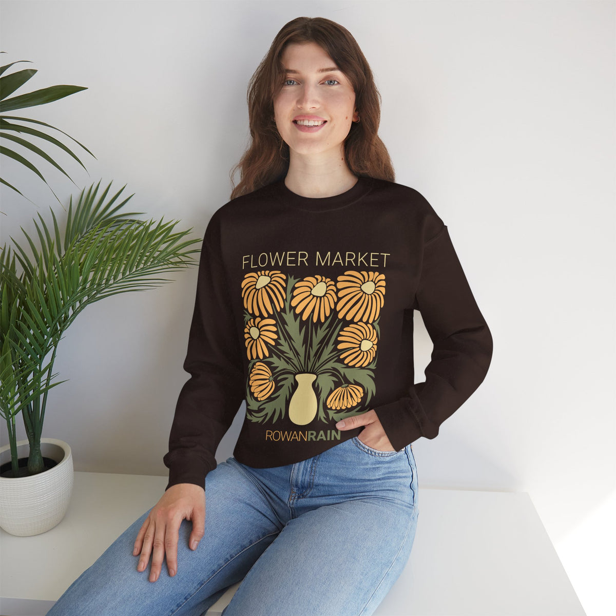 Yellow and Green Flower Market Sweatshirt