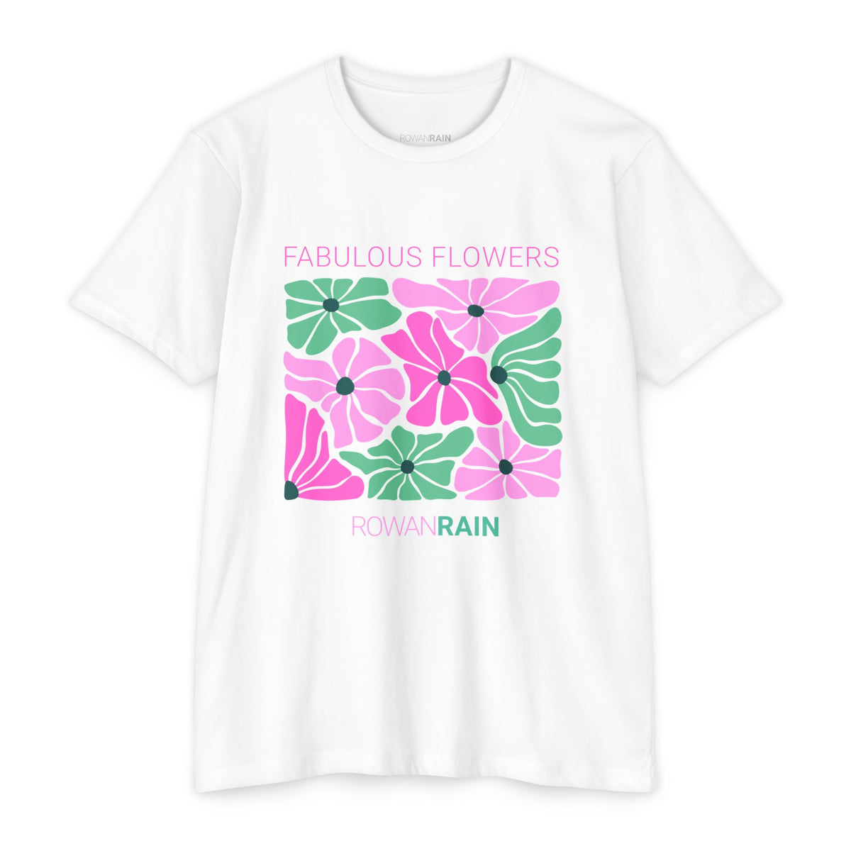 Pink and Green 8 Fabulous Flowers Tee