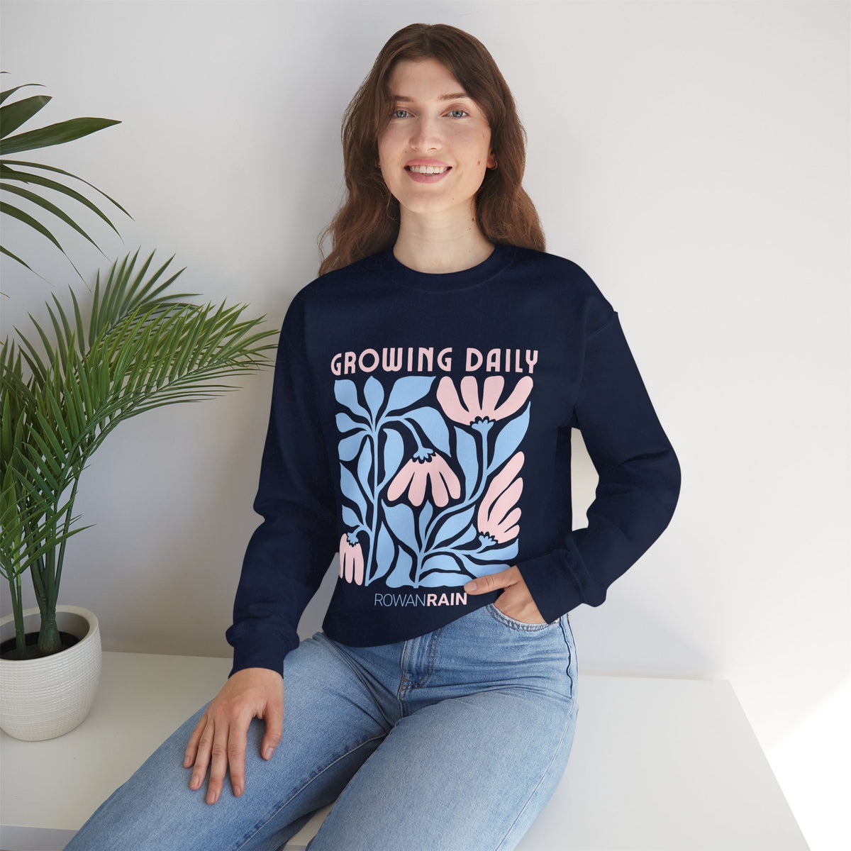 Light Pink and Blue Growing Daily Sweatshirt