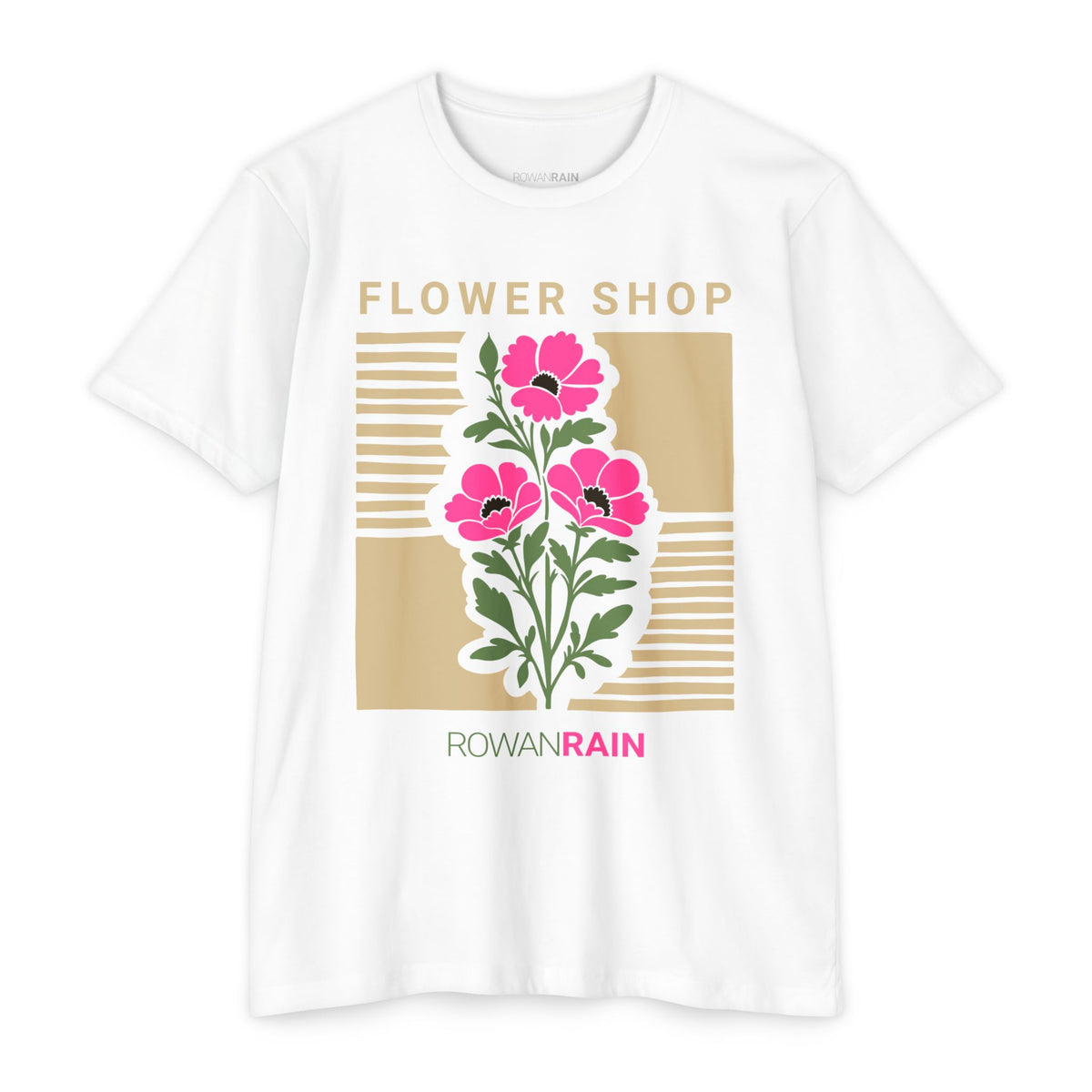 Pink, Green, and Gold Flower Shop Tee