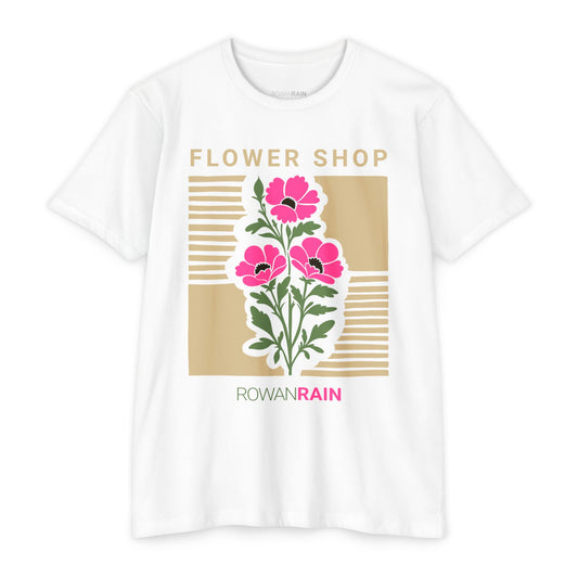 Pink, Green, and Gold Flower Shop Tee