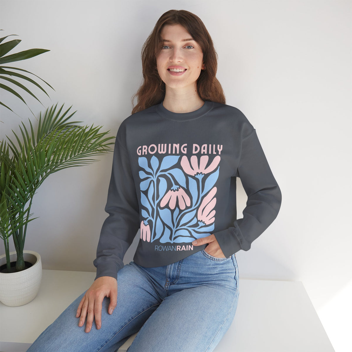 Light Pink and Blue Growing Daily Sweatshirt