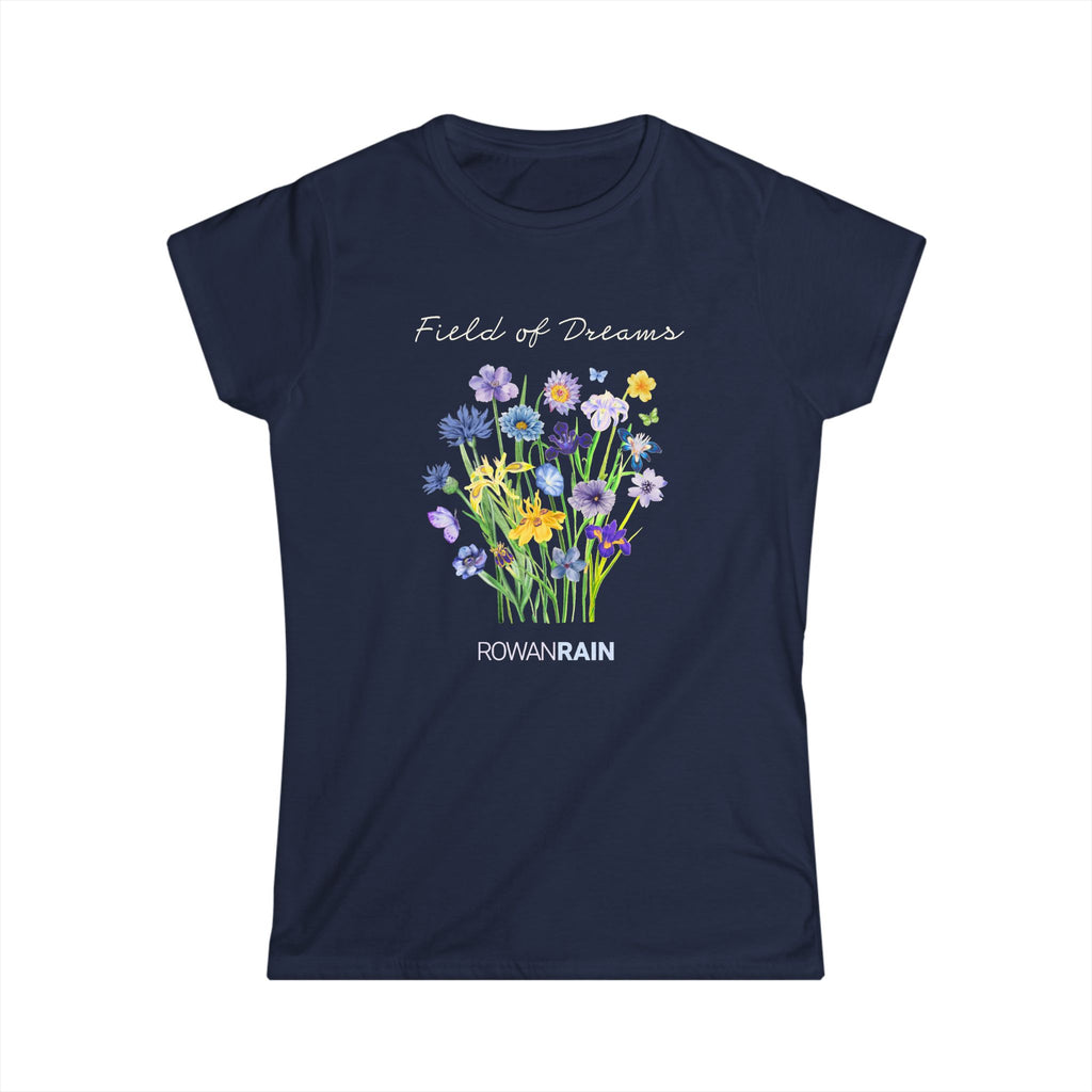 Field of Dreams Purple and Yellow Flowers Women's Softstyle Tee