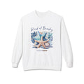 Kind of Beachy Quote with Shells in Blue and Tan Soft Crewneck Sweatshirt
