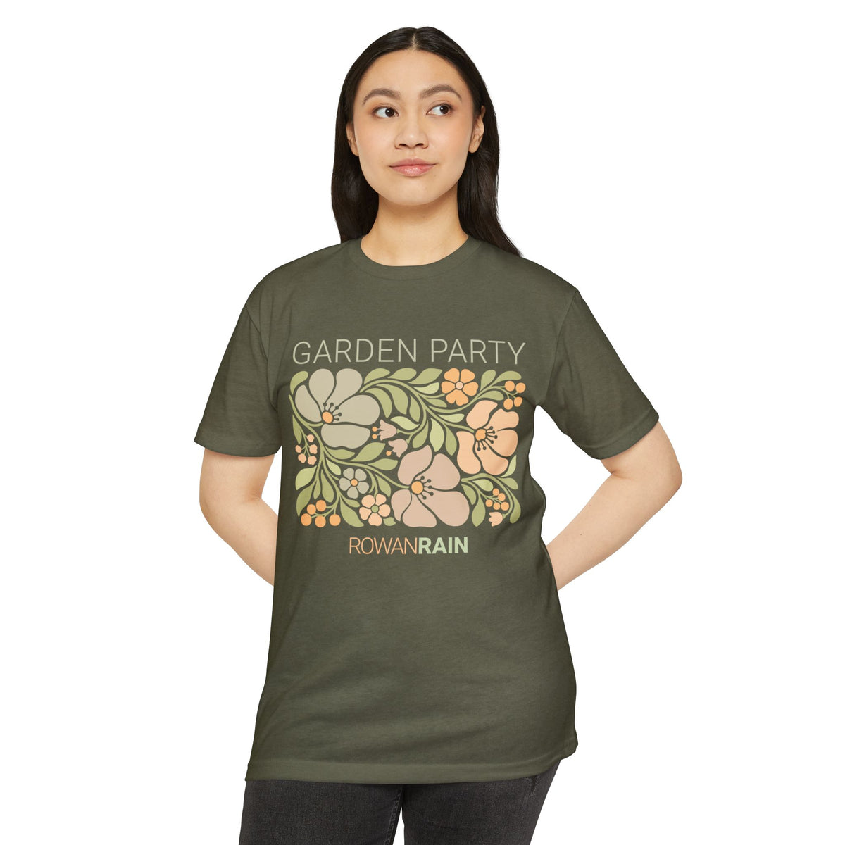 Peach and Green Garden Party Tee