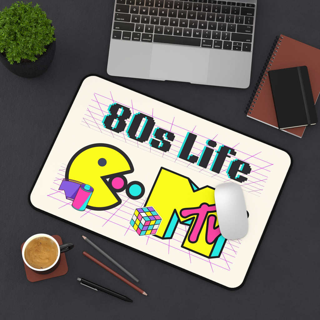 80s Life Desk Mat, Yellow, 12 X 18