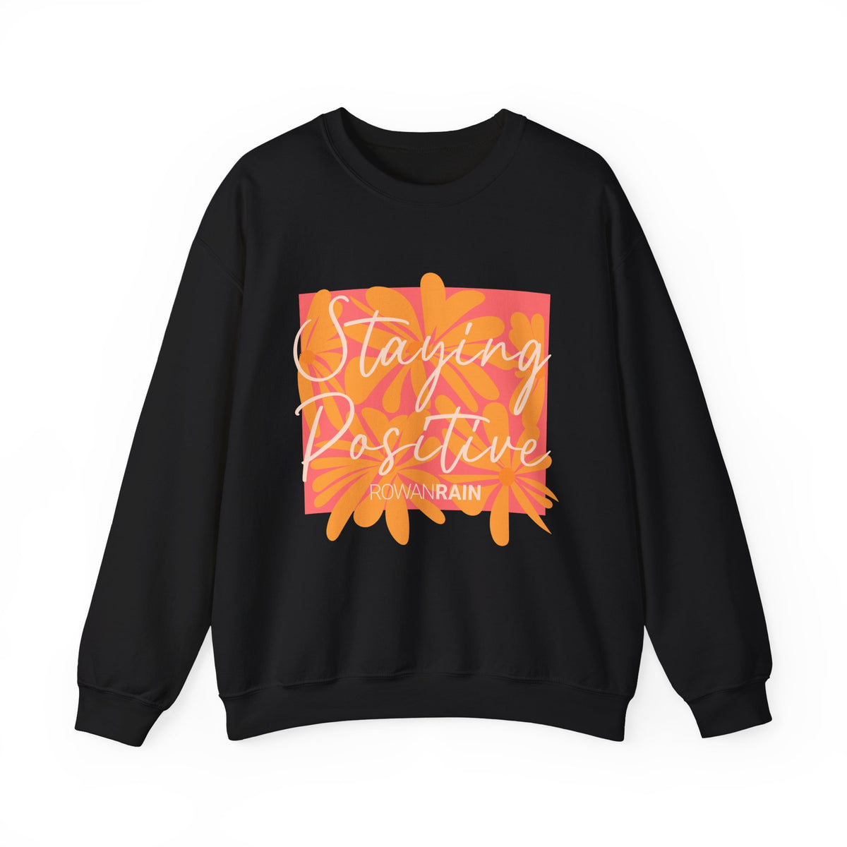 Pink and Orange Staying Positive Sweatshirt