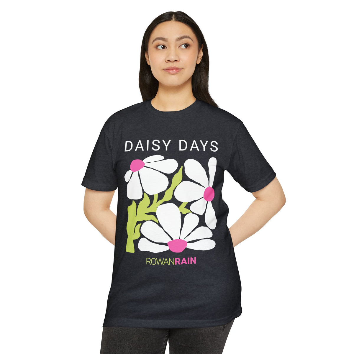 White, Pink, and Green Daisy Days Tee