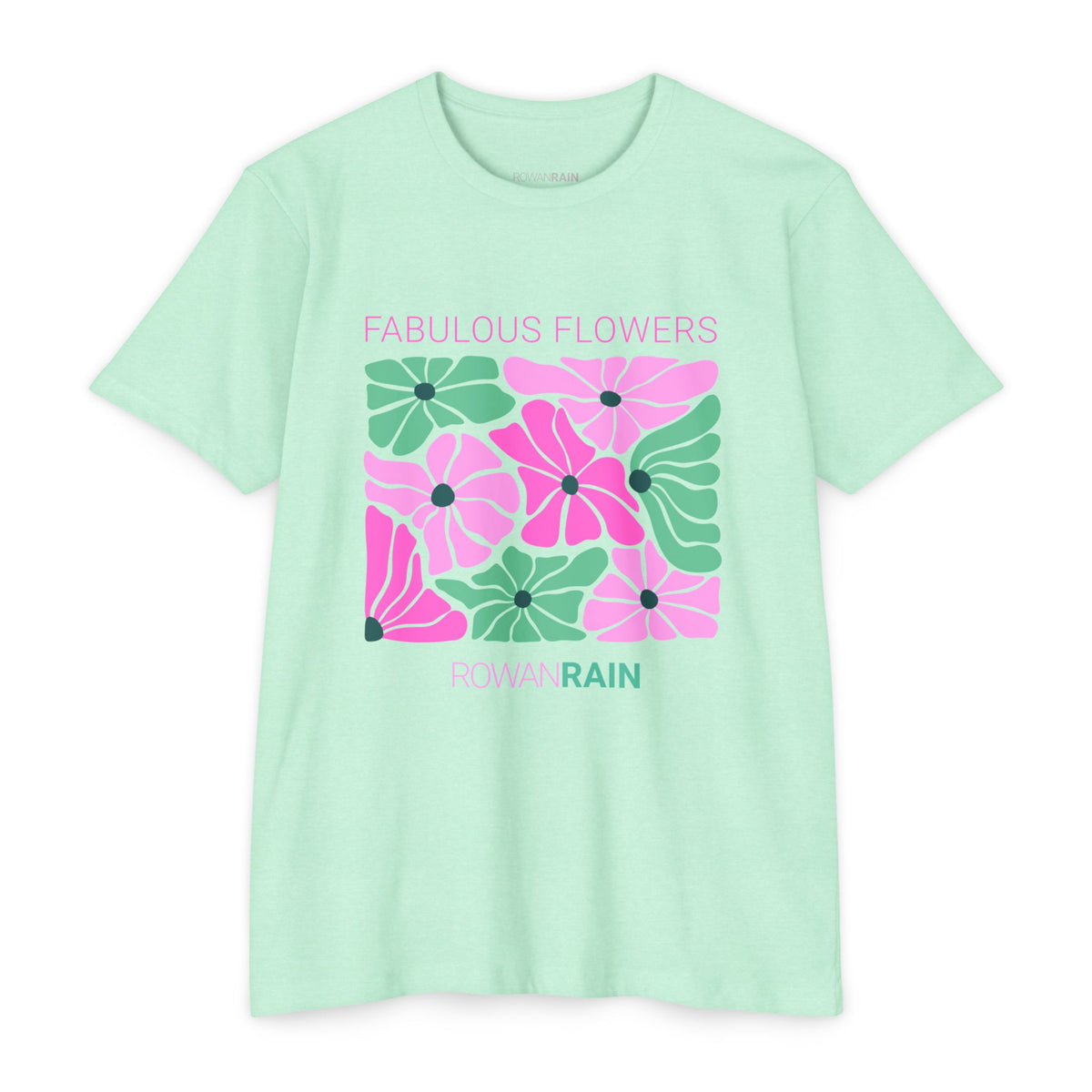 Pink and Green 8 Fabulous Flowers Tee