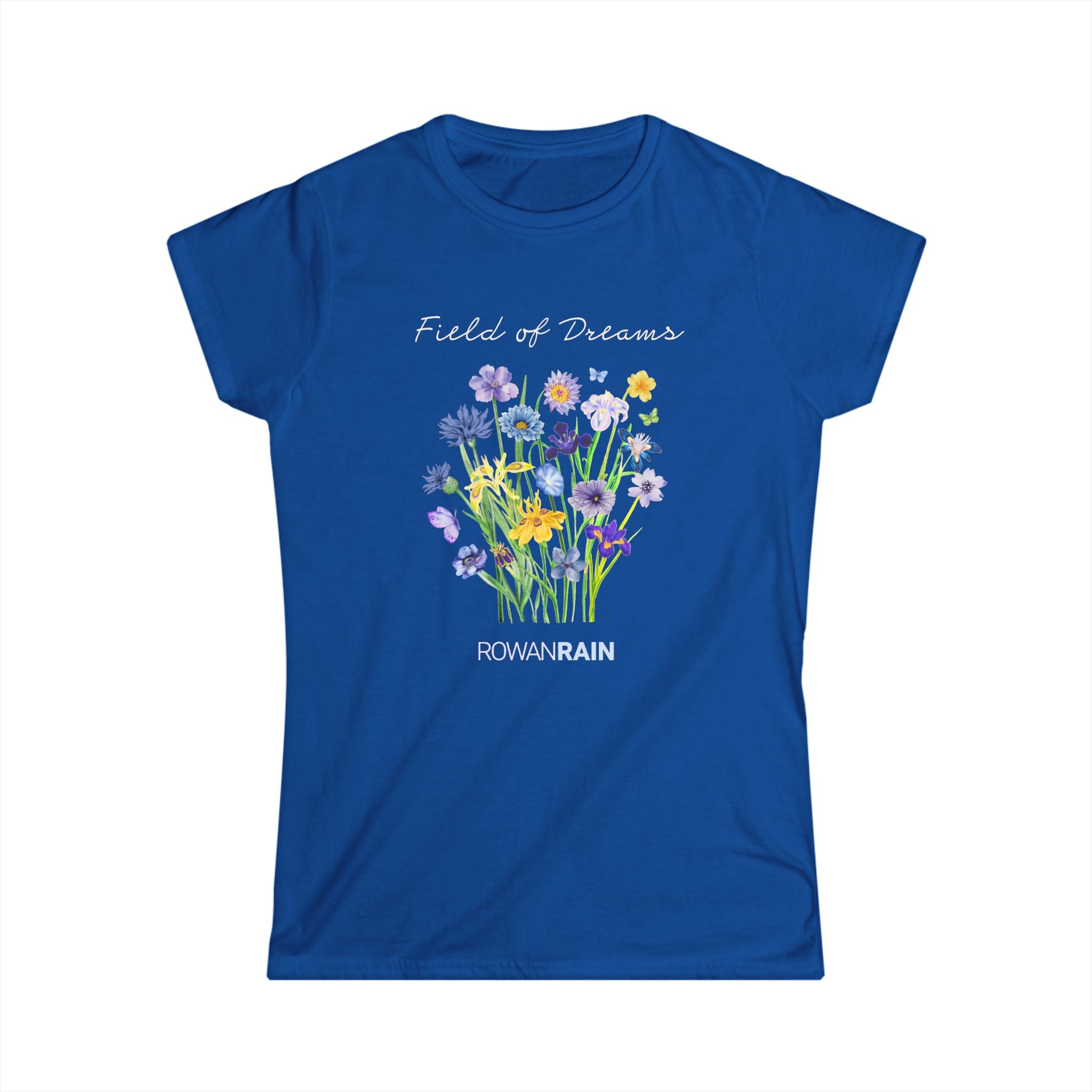 Field of Dreams Purple and Yellow Flowers Women's Softstyle Tee
