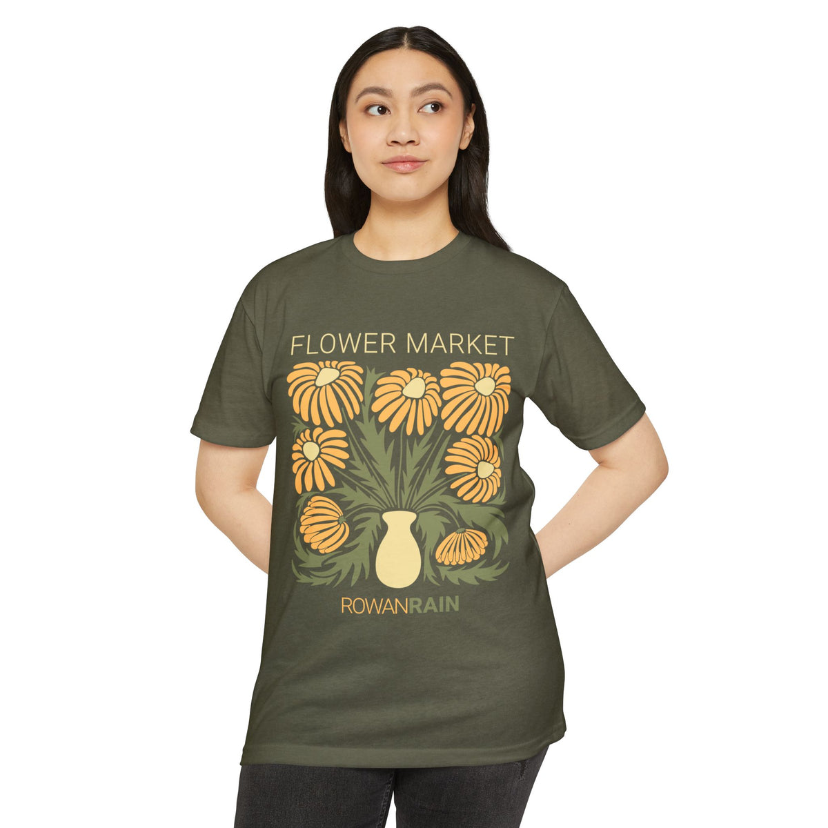 Yellow and Green Flower Market Bouquet Tee