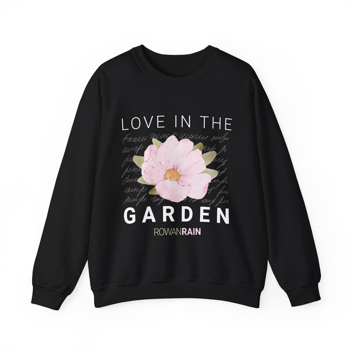 Pink, Green, and White Love In the Garden Sweatshirt