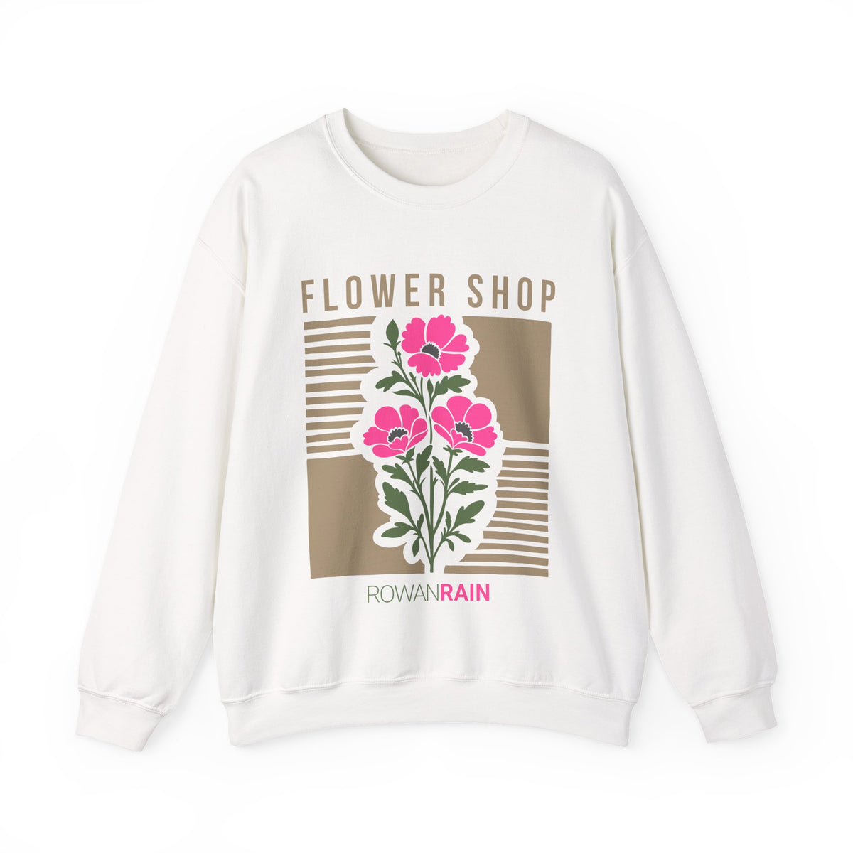 Pink, Green, and Gold Flower Shop Sweatshirt