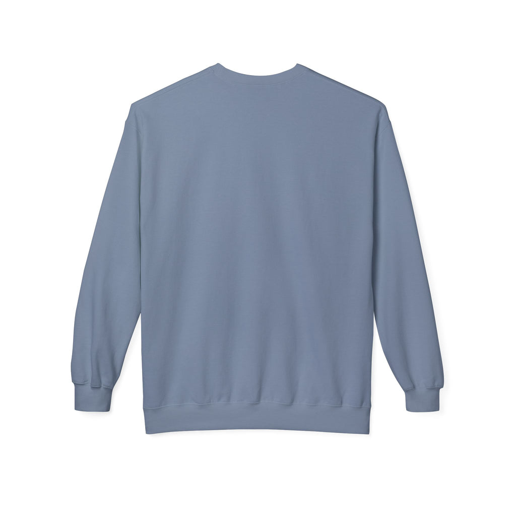 Kind of Beachy Quote with Shells in Blue and Tan Soft Crewneck Sweatshirt