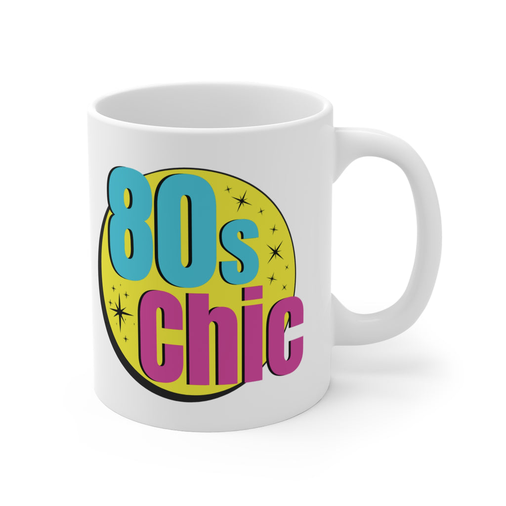 80s Chic Mug; Blue, Pink, & Yellow; 11oz