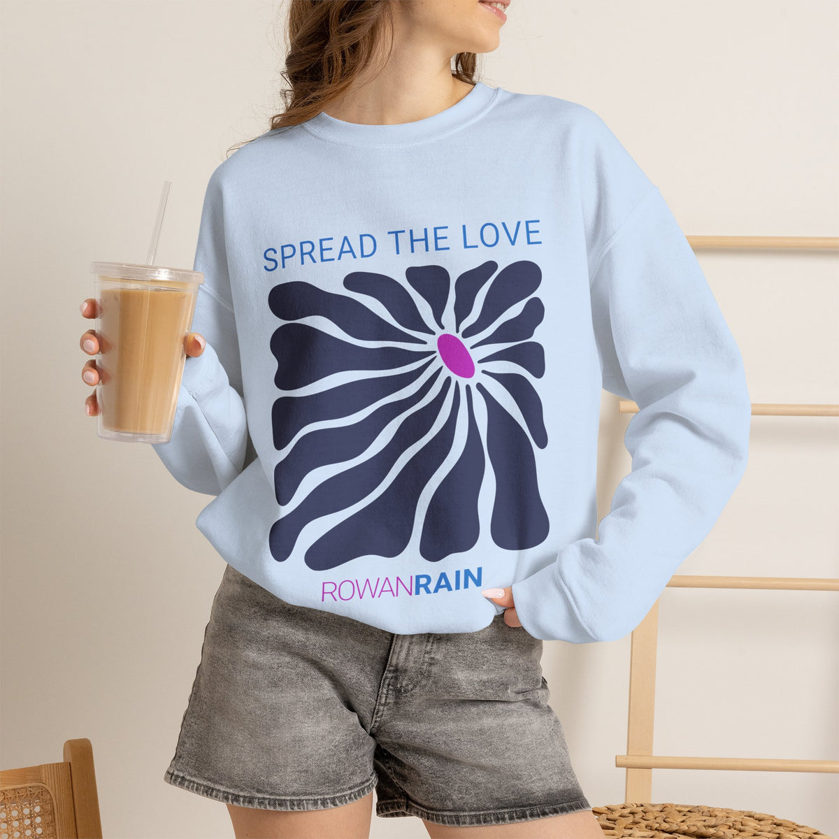 Blue and Purple Spread the Love Sweatshirt