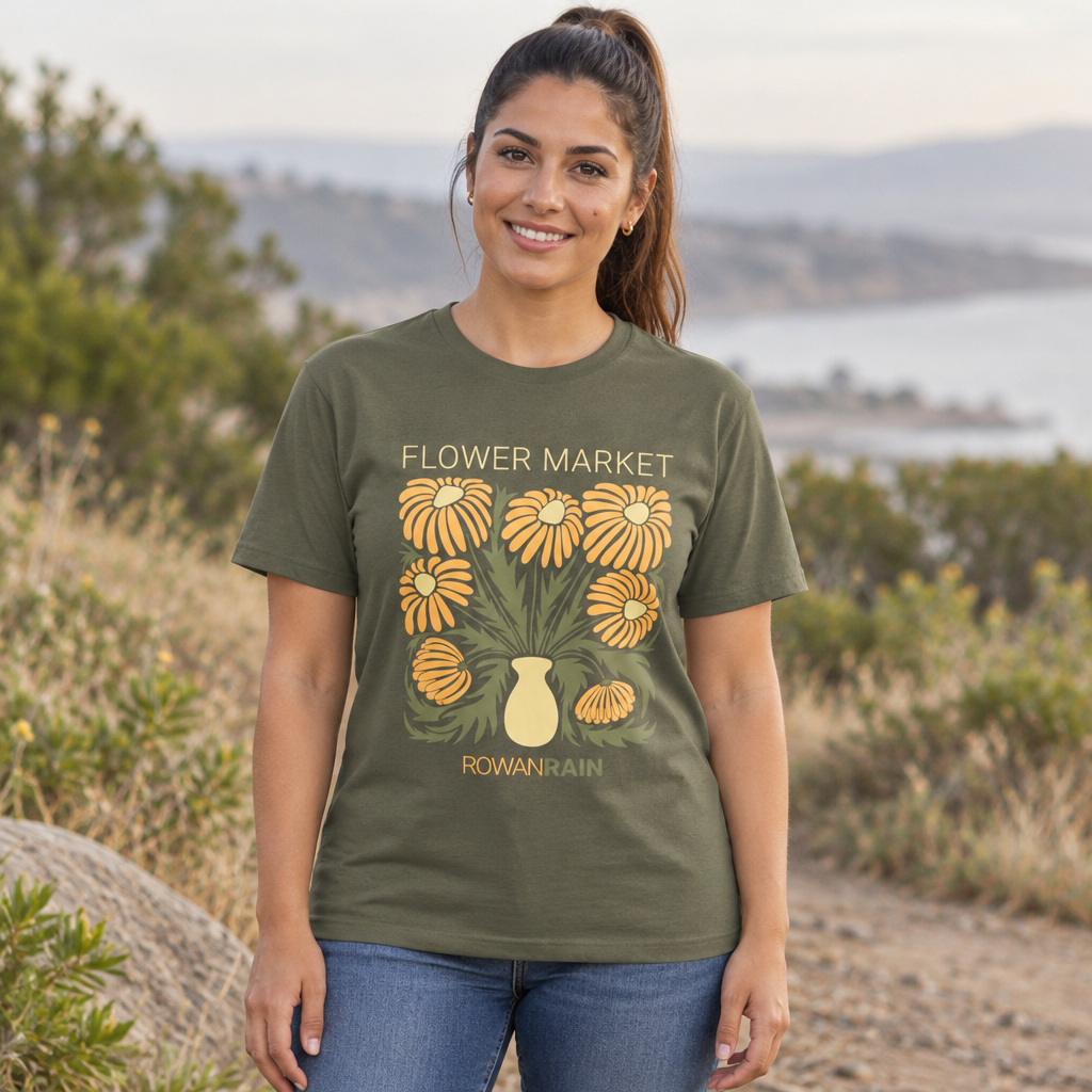 Yellow and Green Flower Market Bouquet Tee