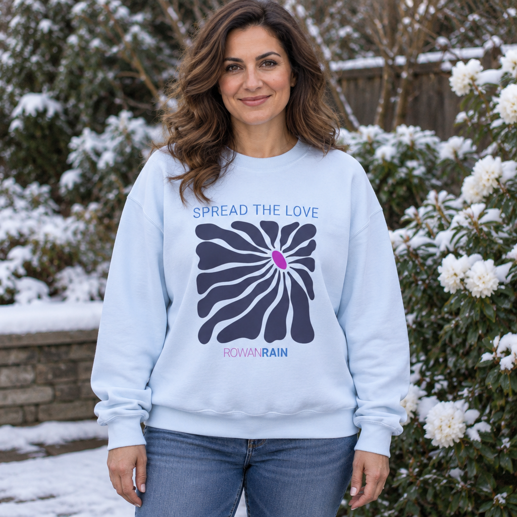 Blue and Purple Spread the Love Sweatshirt