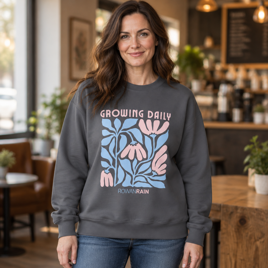 Light Pink and Blue Growing Daily Sweatshirt
