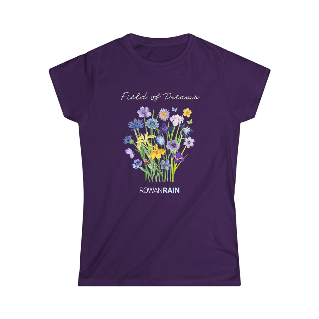 Field of Dreams Purple and Yellow Flowers Women's Softstyle Tee