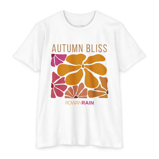 Gold Autumn Bliss with Purple, Dark Red, Gold, and Brown Fall Flowers Tee