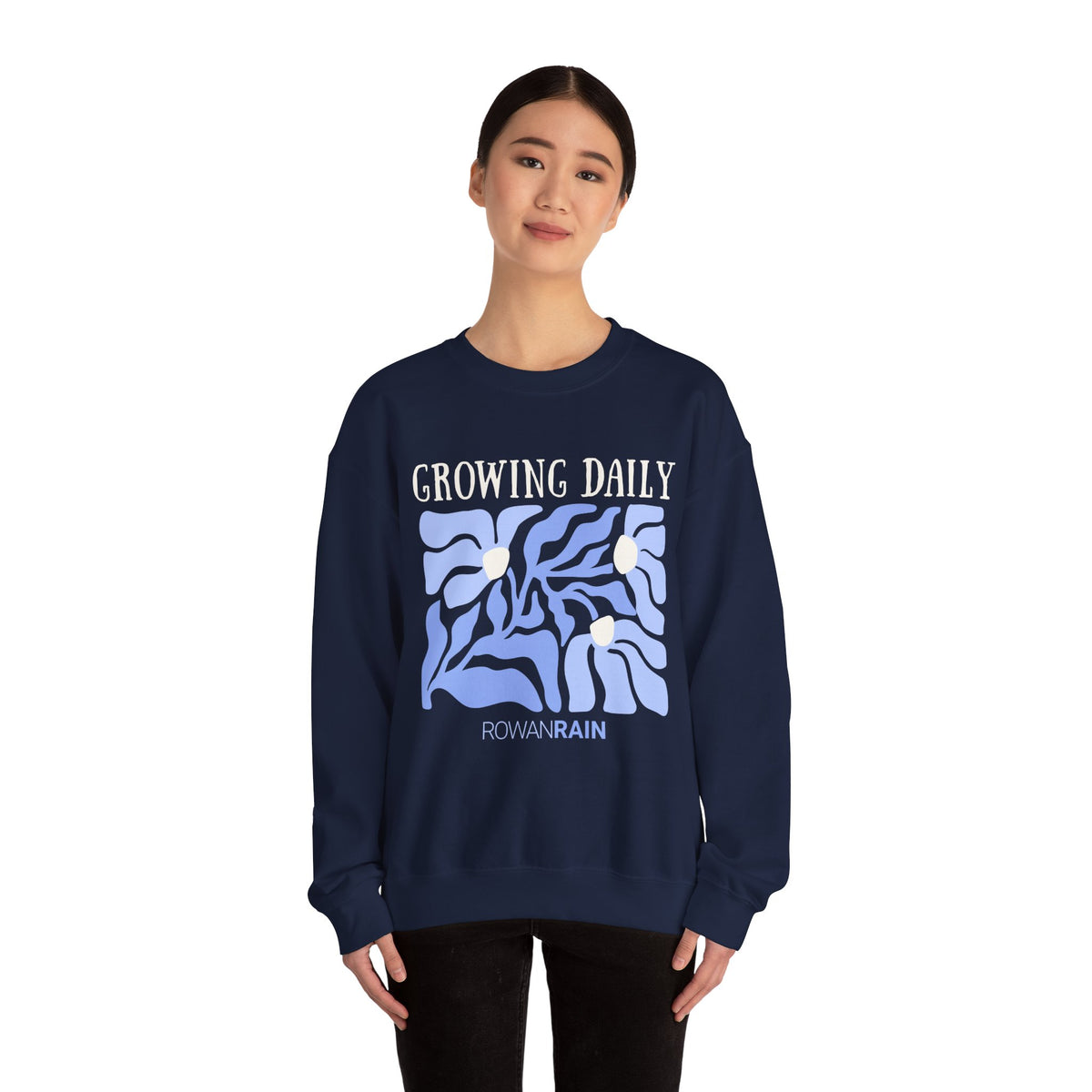 Pastel Blue and Off-White Growing Daily Sweatshirt
