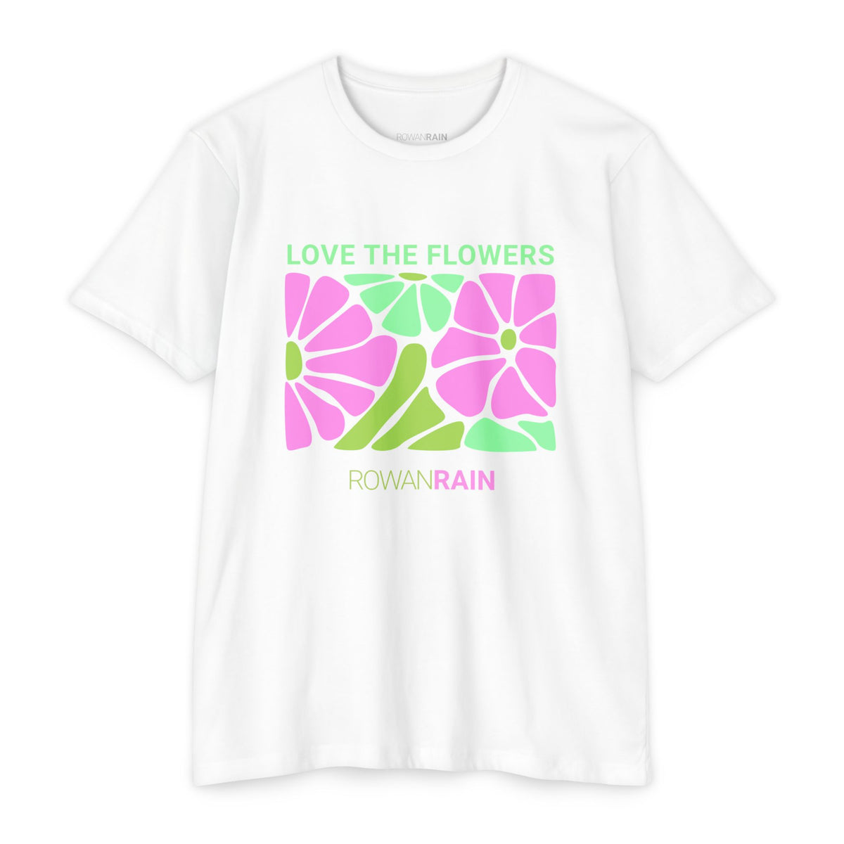 Pink and Green Love the Flowers Tee