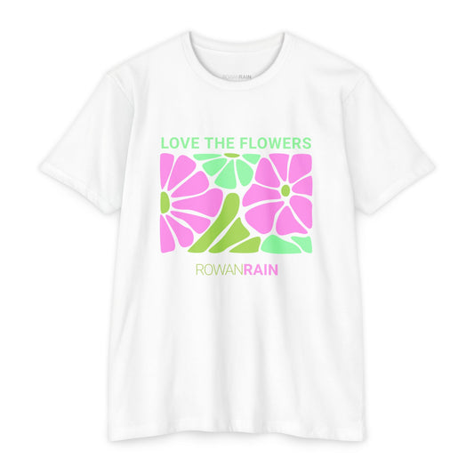 Pink and Green Love the Flowers Tee
