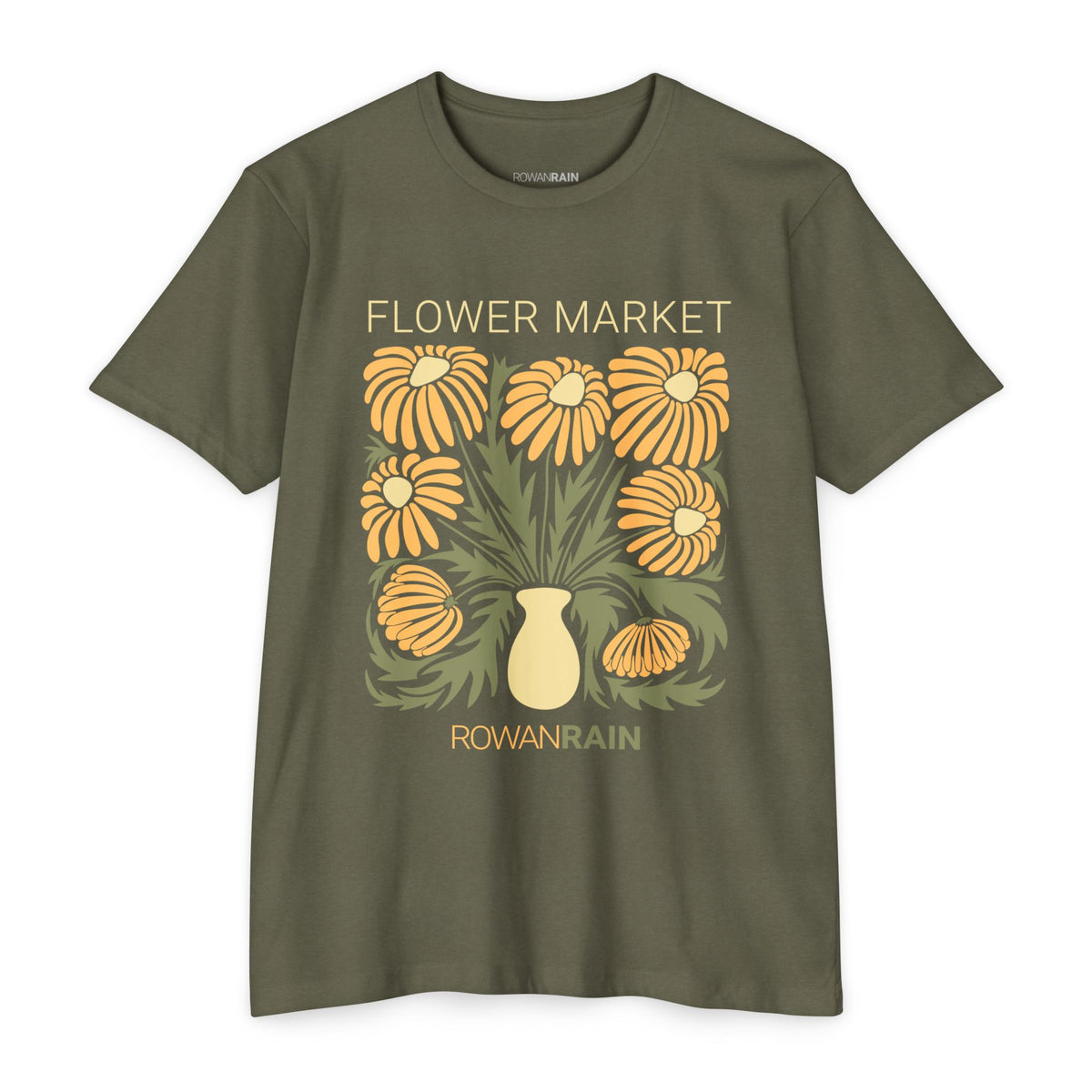 Yellow and Green Flower Market Bouquet Tee
