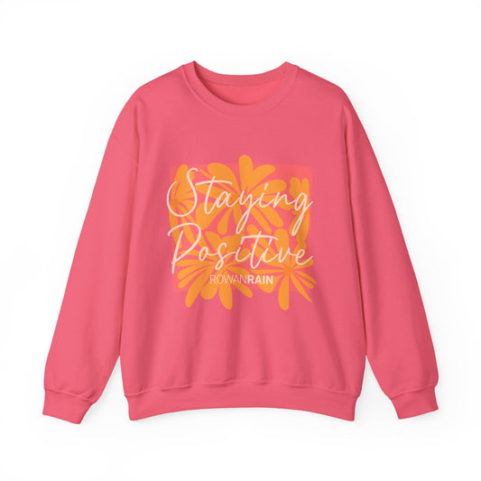 Pink and Orange Staying Positive Sweatshirt