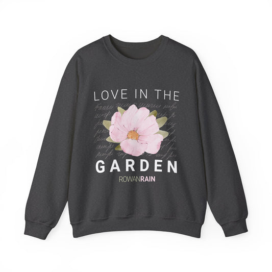 Pink, Green, and White Love In the Garden Sweatshirt