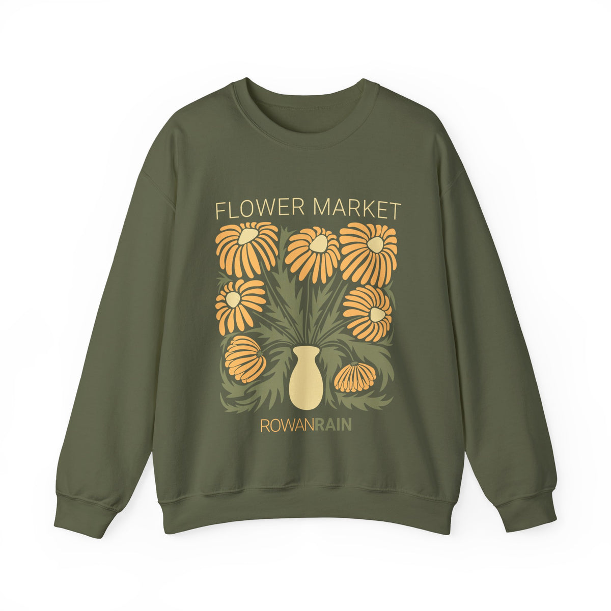 Yellow and Green Flower Market Sweatshirt