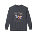 Bee Happy Quote with Pink and Yellow Bee Soft Crewneck Sweatshirt