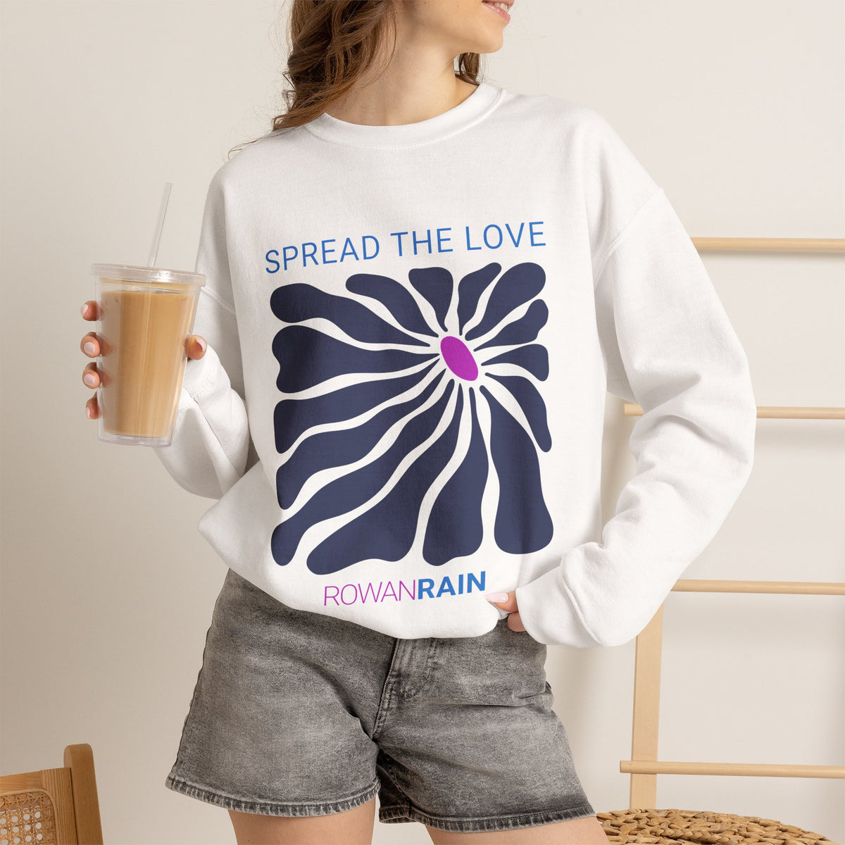 Blue and Purple Spread the Love Sweatshirt